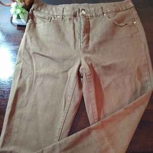 Brown So Slimming Girlfriend Ankle jeans